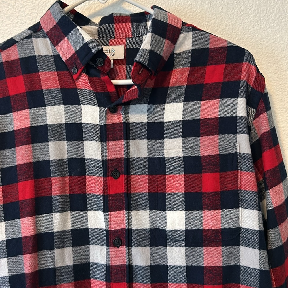 Men’s Button Up Flannel Shirt Size Small - Picture 2 of 5